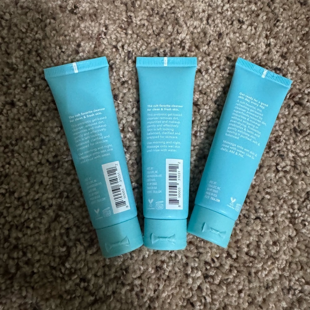 TULA Skincare Face Cleanser travel size mini (1 fl oz each) set of 3 - Picture 3 of 4